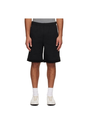 AAPE by A Bathing Ape Black Reversible Moonface Logo Sweat Shorts
