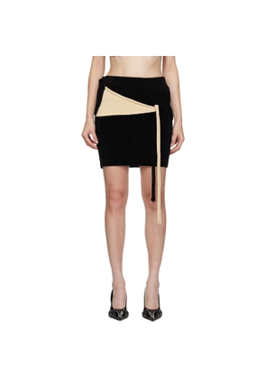 Ottolinger Black Self-Tie Miniskirt