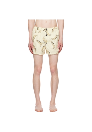 JACQUEMUS Yellow La Croisière 'The Puntini' Swim Shorts