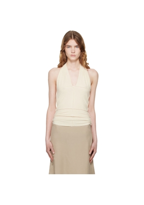 Baserange Off-White Cinder Halter Top