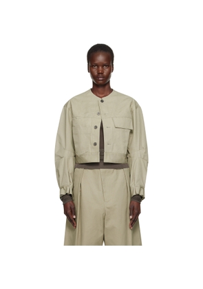 YOHJI YAMAMOTO Taupe R-Multi Pocket Jacket