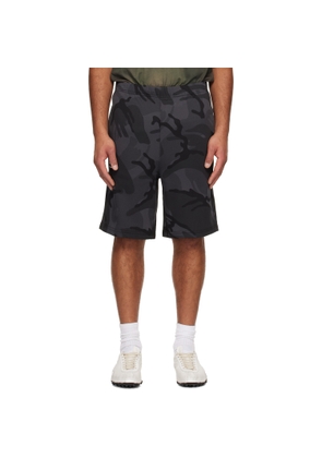 AAPE by A Bathing Ape Gray 'AAPENOW' Moonface Logo Sweat Shorts