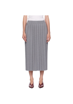 LISA YANG Gray Minda Midi Skirt