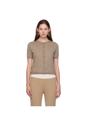 LISA YANG Taupe Cashmere Cardigan
