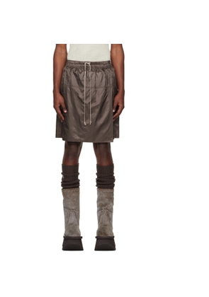 Rick Owens Moncler + Rick Owens Gray Kiltshorts