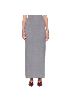 LISA YANG Gray Charlotta Midi Skirt
