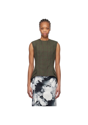 Meryll Rogge Khaki Blazer Top