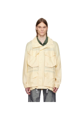 RANRA Yellow Explorer Silk Ripstop Long Hoodie Jacket