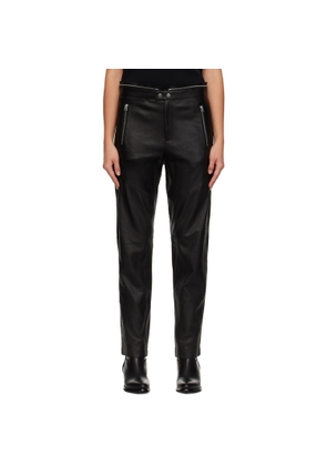 rag & bone Black Sedona Moto Leather Pants