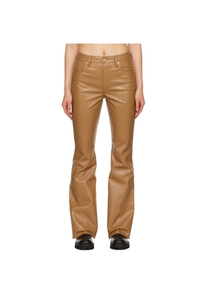 Citizens of Humanity Tan Lilah Leather Pants
