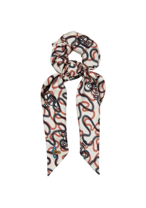 Vivienne Westwood White Wiggle Large Scrunchie