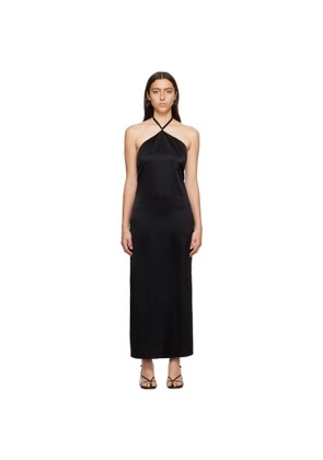 Filippa K Black Deep Back Maxi Dress