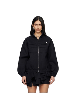 SHUSHU/TONG Navy Tucked Seam Oversized Track Jacket