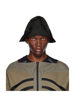 HOKITA Black Drawstring Bucket hat