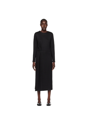 Vince Black Side Twist Midi Dress