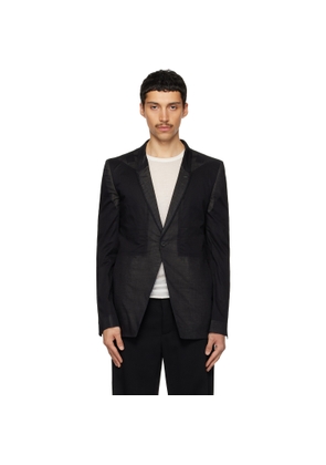 Rick Owens Black Temple Fogpocket Soft Soft Blazer