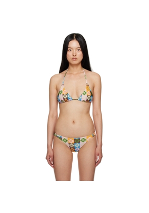 Nanushka Multicolor Zaida Bikini Top