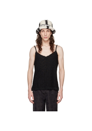 Anna Sui SSENSE Exclusive Black Floral Tank Top