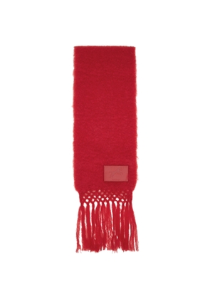 Jil Sander Red Wool Blend Scarf