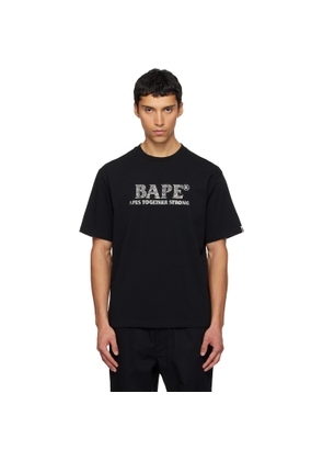 BAPE Black Rhinstone 'BAPE' Logo Relaxed Fit T-shirt