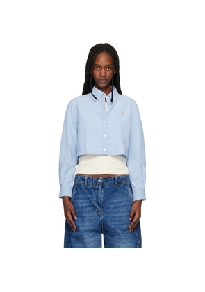 Maison Kitsuné Blue Baby Fox Cropped Shirt