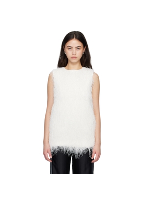 Loulou de Saison White YASMIN Fringed Top