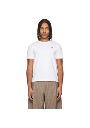 BAPE White 'BAPE' Heart One Point T-shirt