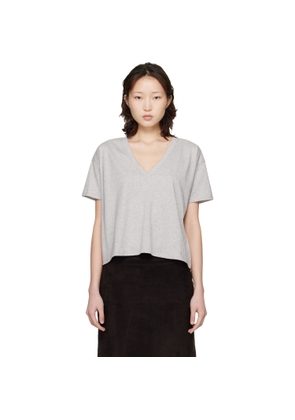 Loulou de Saison Gray 'Faaa LDS' V-neck T-shirt