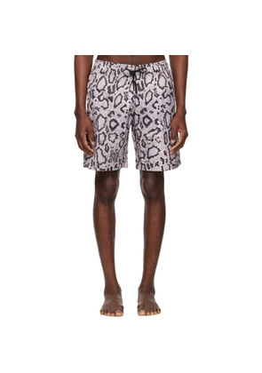 AMIRI Off-White & Black Snake Swim Shorts