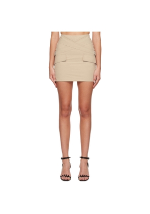 Han Kjobenhavn Beige Wrap Miniskirt