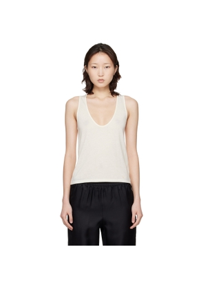 Loulou de Saison White Albia LDS U Neck Tank Top