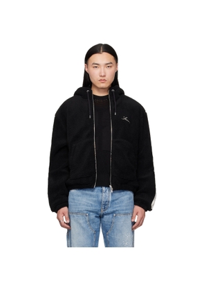 AMIRI Black Bones Fleece Zip Hoodie