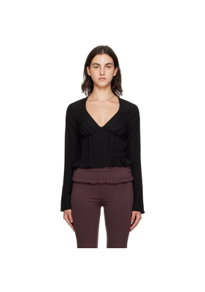 GUIZIO Black Cheri Blouse