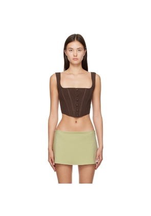 GUIZIO Brown Corset Camisole