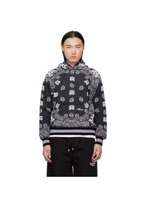 AMIRI Black & White Bandana Hoodie
