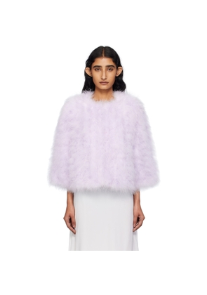 Yves Salomon Pink Short Feather Jacket