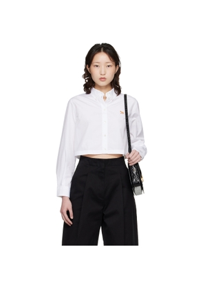 Maison Kitsuné White Baby Fox Cropped Shirt