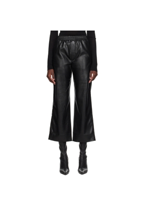 Nanushka Black Odessa Vegan Leather Trousers