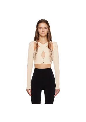 Han Kjobenhavn Off-White Cutout Long Sleeve T-Shirt