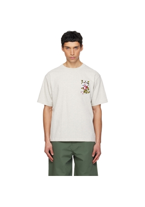 Kenzo Gray Kenzo Paris 'KENZO Wild Tiger' Embroidered Oversized T-shirt