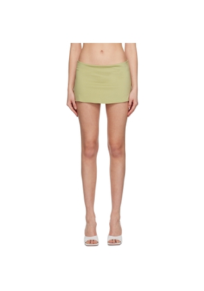 GUIZIO Green Low-Rise Miniskirt