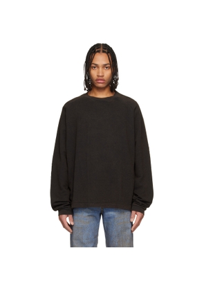 CAMPERLAB Black Boxy Crewneck Sweatshirt
