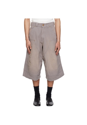 WILLY CHAVARRIA Gray Stockton Dbl Knee Shorts