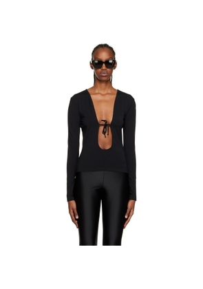 Han Kjobenhavn Black Self-Tie Long Sleeve T-Shirt