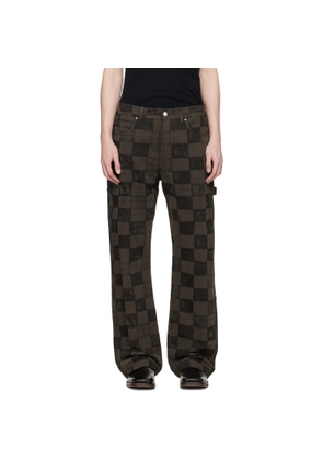 AMIRI Brown Chateau Crest Carpenter Jeans