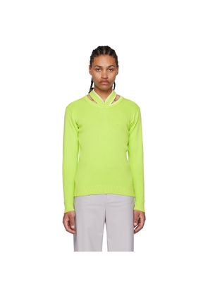 Y/Project Green Cutout Sweater
