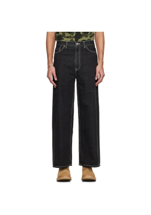 BAPE Black Champion Logo 12 oz Jeans
