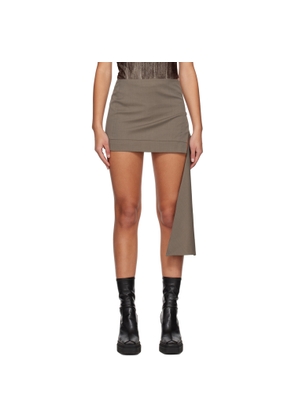 Yuzefi Gray Asymmetric Miniskirt