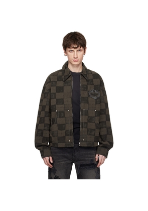 AMIRI Brown Chateau Crest Denim Jacket