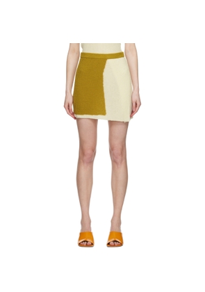 Eckhaus Latta Off-White & Tan Coastal Miniskirt